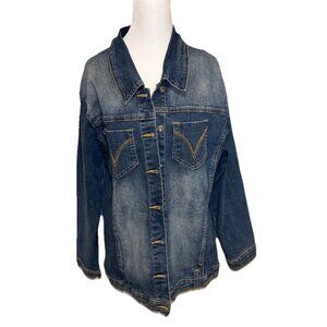 AMERICAN BLUES WOMENS JEAN JACKET SIZE 1X